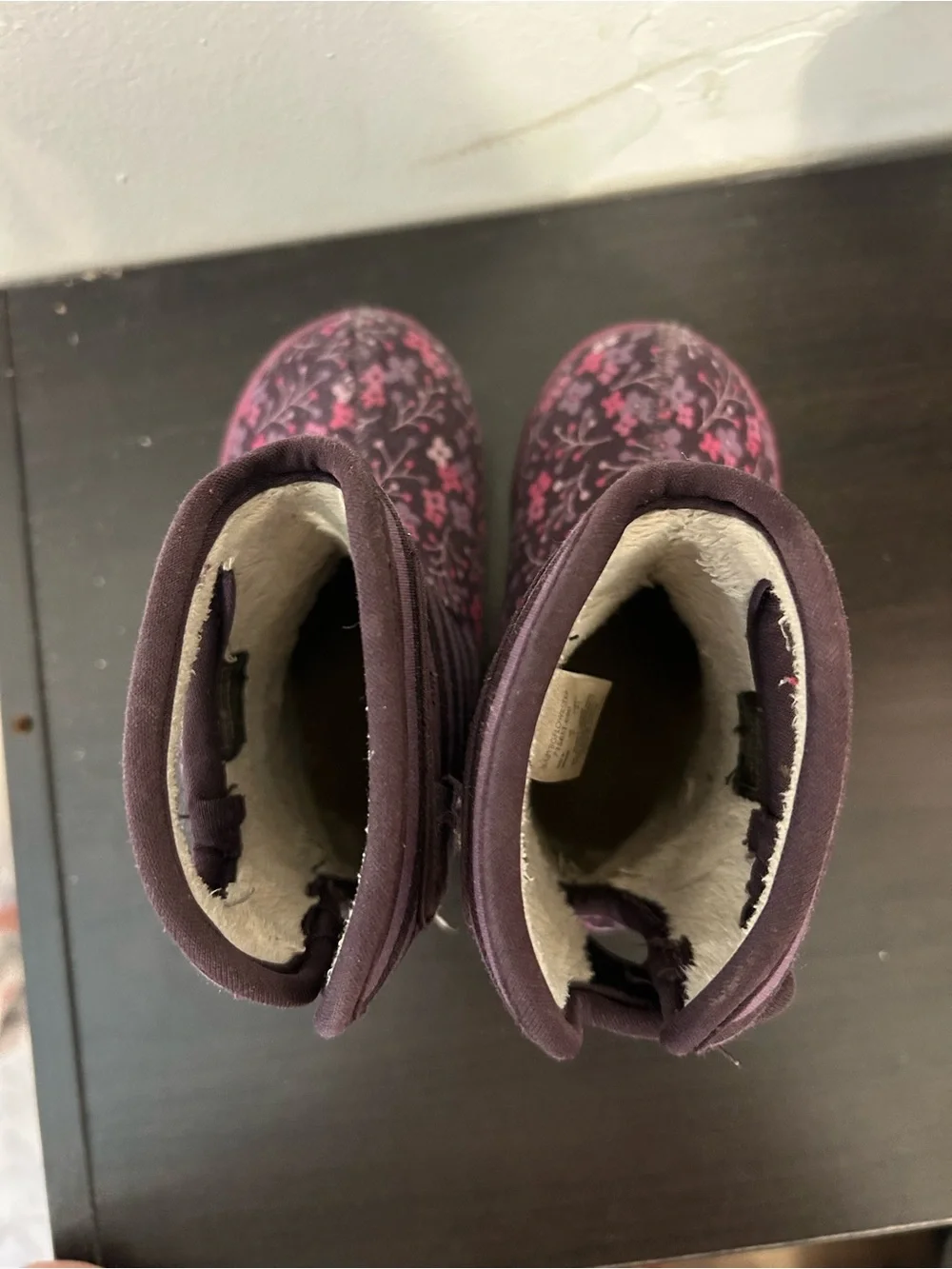 Floral purple baby Bog winter boots
